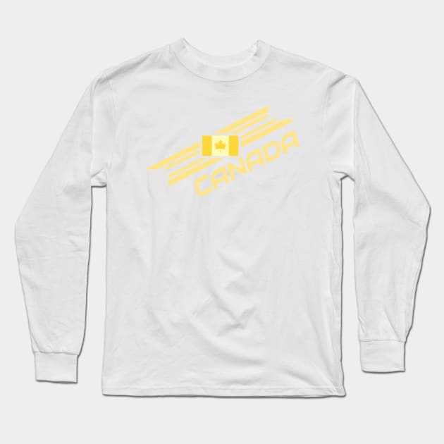 Minimalistic Gold Canada Flag Team Shirt Long Sleeve T-Shirt by AurumBrand